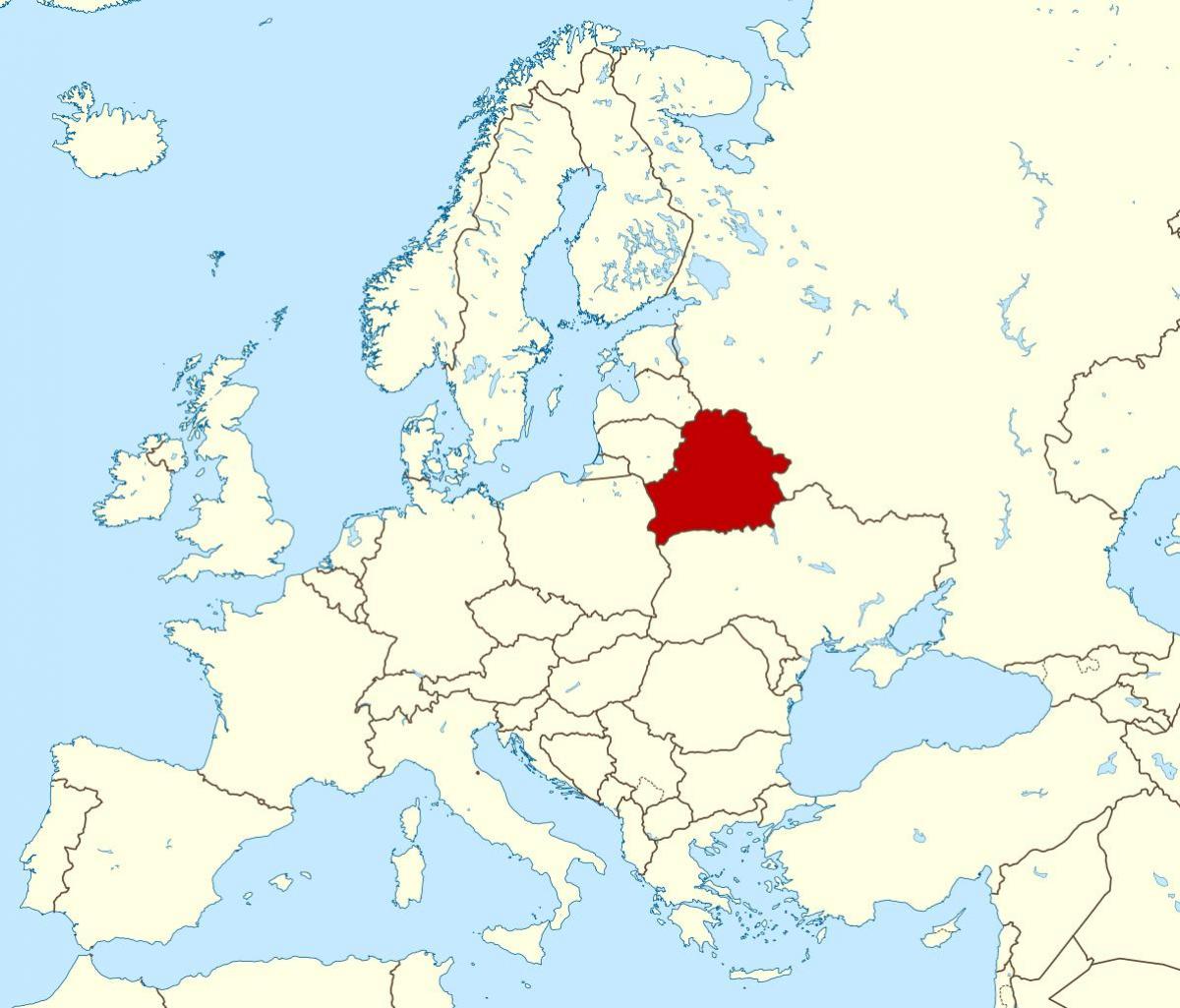 Bjellorusi vendndodhjen në hartë të botës